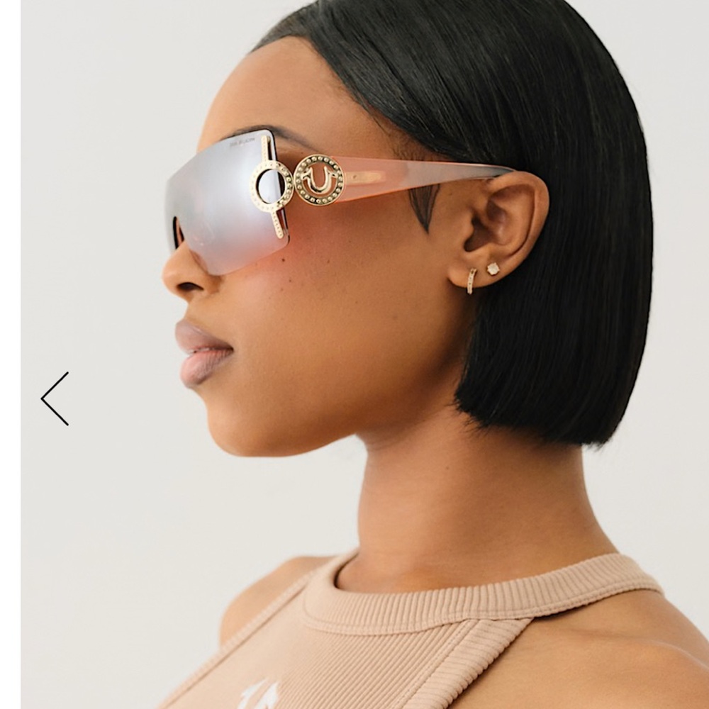 Y2K True religion black sunglasses - Picture 2 of 4